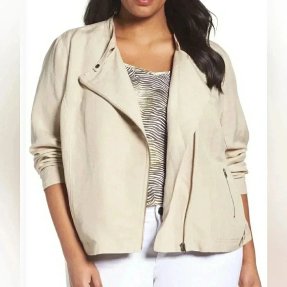 Casual Linen 16W Lagenlook Utility Classic Modern Stylish Jacket - Picture 1 of 6